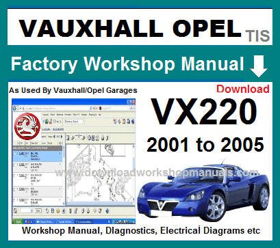 Vauxhall VX220 Workshop Repair Manual